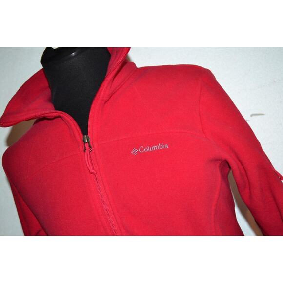 25299 Columbia Fleece Jacket Pink Polyester Size Medium Womens - Picture 2 of 8